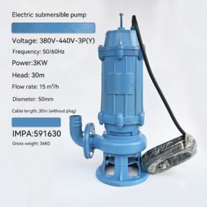 Electric submersible pump, 440 V, 3 kW, 30 m head
