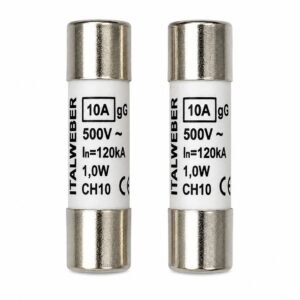product name  Cylindrical Cartridge Fuse Rated Current 10A Rated Voltage 500V AC